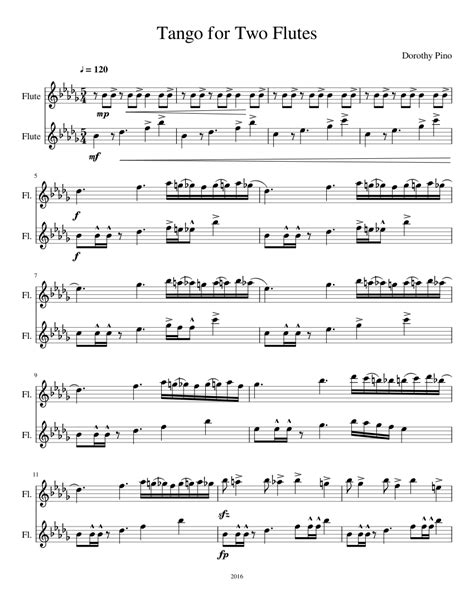 Tango For Flute Choir- (6 C Flutes) Intermediate
